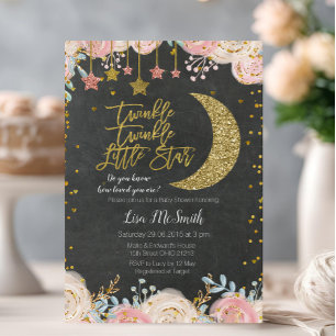 Twinkle Twinkle Little Star Baby Shower Invitation