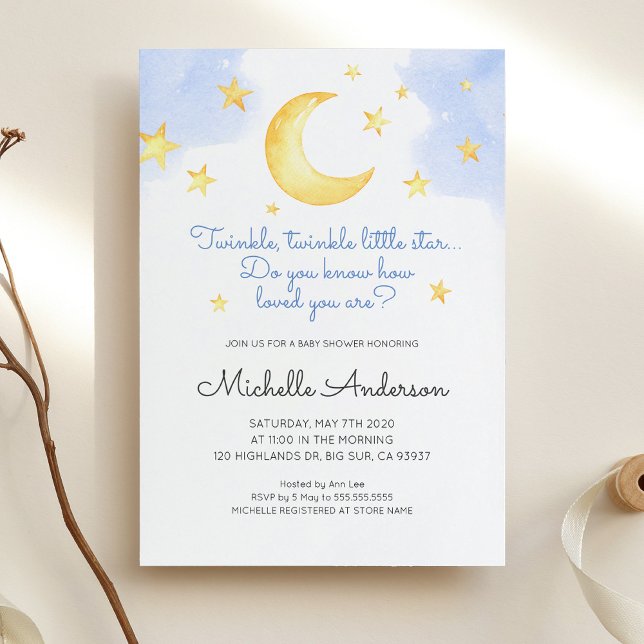 Twinkle Twinkle Little Star Baby Shower Invitation (Creator Uploaded)