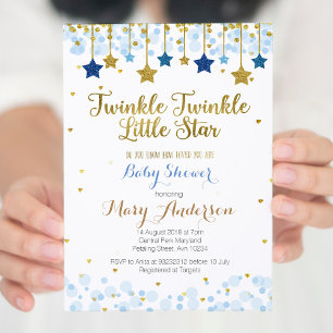Twinkle Twinkle Little Star Baby Shower Invitation