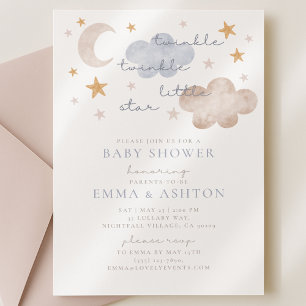 Twinkle Twinkle Little Star Baby Shower Invitation