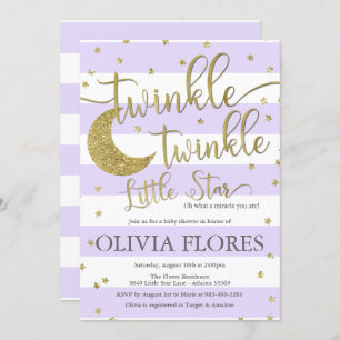 Twinkle Twinkle Little Star Baby Shower Invitation
