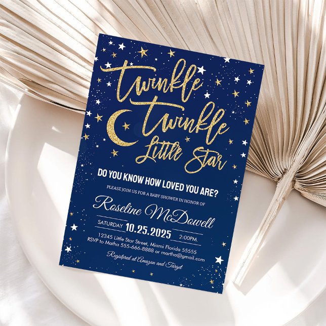 Twinkle Twinkle Little Star Baby Shower Invite (Creator Uploaded)