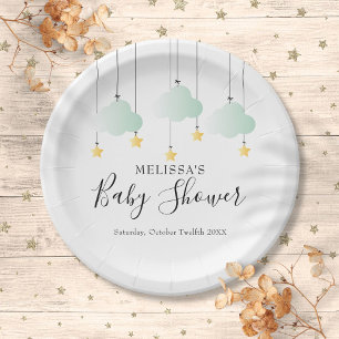 Twinkle Twinkle Little Star Baby Shower Paper Plate
