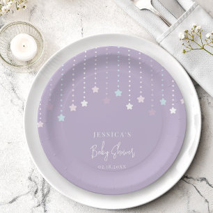 Twinkle Twinkle Little Star Baby Shower  Paper Plate