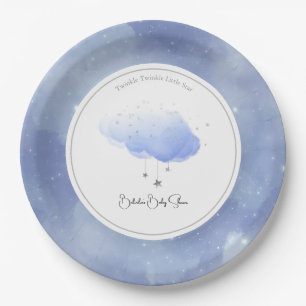 Twinkle Twinkle Little Star Baby Shower Paper Plate