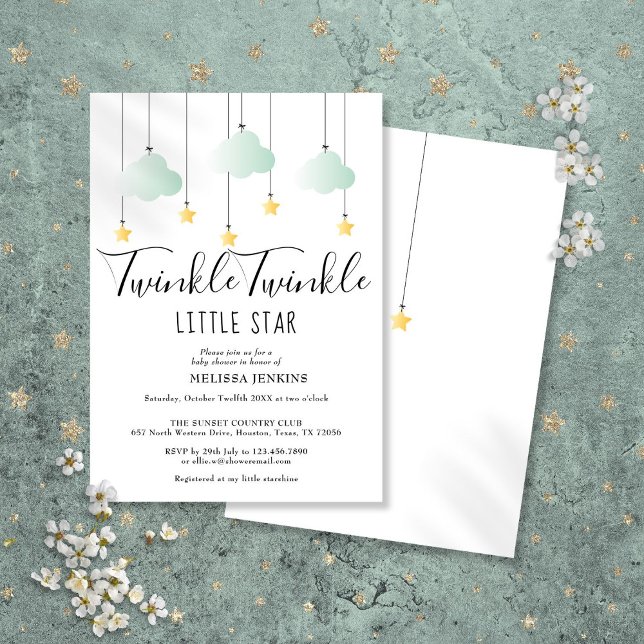 Twinkle Twinkle Little Star Baby Shower Sprinkle Invitation (Twinkle Twinkle Little Star Baby Shower Sprinkle Invitation)