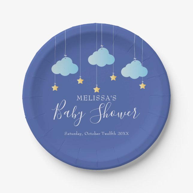 Twinkle Twinkle Little Star Baby Shower / Sprinkle Paper Plate (Front)