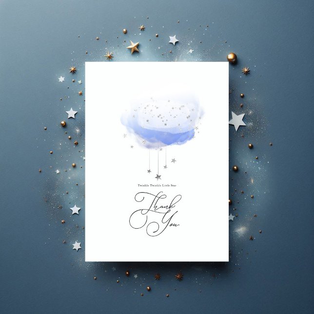 Twinkle Twinkle Little Star Baby Shower Thank You Card (Twinkle Twinkle Little Star Baby Shower Thank You Card)
