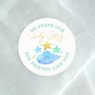 Twinkle Twinkle Little Star Baby Shower Thank You  Classic Round Sticker