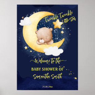 Twinkle twinkle little star baby shower welcome  poster