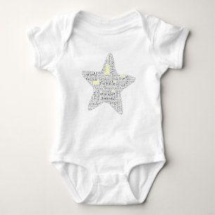 Twinkle Twinkle Little Star Baby Word Art Baby Bodysuit
