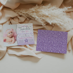 Twinkle Twinkle Little Star Birthday Invitation