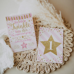 Twinkle Twinkle Little Star Birthday Invitation
