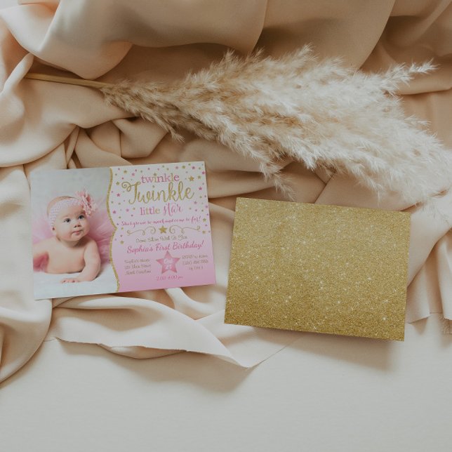Twinkle Twinkle Little Star Birthday Invitation (Creator Uploaded)
