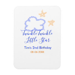 Twinkle twinkle little star birthday purple orange magnet