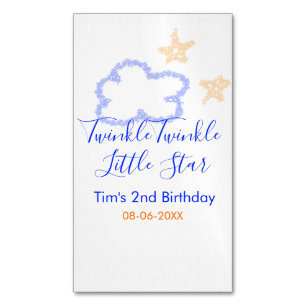 Twinkle twinkle little star birthday purple orange Magnetic business card