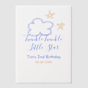 Twinkle twinkle little star birthday purple orange vellum invitations