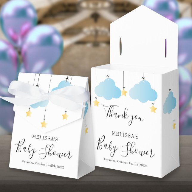 Twinkle Twinkle Little Star Blue Boy Baby Shower Favour Box (Twinkle Twinkle Little Star Blue Boy Baby Shower Favor Box)