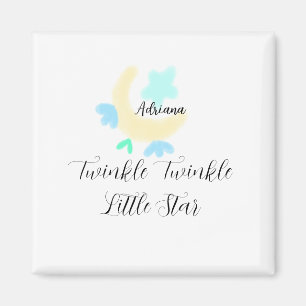 twinkle twinkle little star blue stars yellow moon magnet