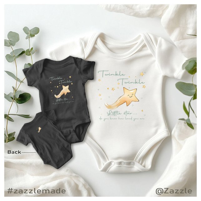 Twinkle Twinkle Little Star Boho Autumn Personaliz Baby Bodysuit (Twinkle Twinkle Little Star Boho Autumn Personaliz Baby Bodysuit)