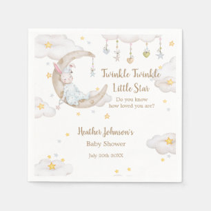 Twinkle Twinkle Little Star Bunny Baby Shower Napkin