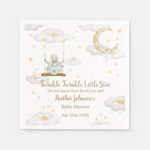 Twinkle Twinkle Little Star Bunny Baby Shower Napkin