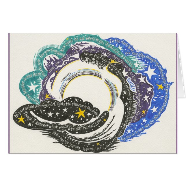 Twinkle, twinkle, little star card (Front Horizontal)