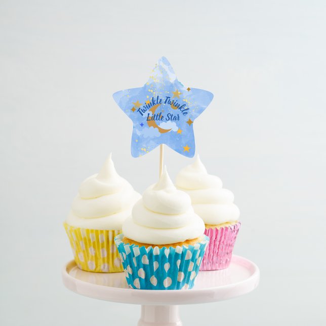 Twinkle Twinkle Little Star Cupcake Toppers Star Sticker (Creator Uploaded)