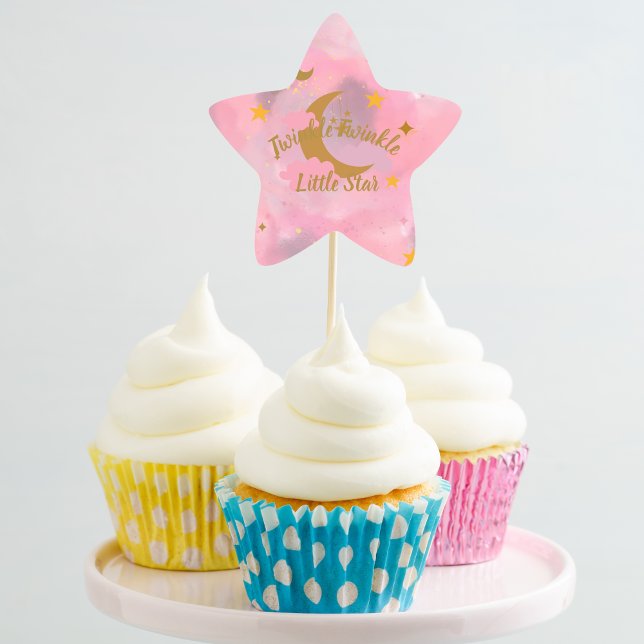 Twinkle Twinkle Little Star Cupcake Toppers Sticker (Creator Uploaded)