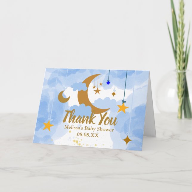 Twinkle twinkle little star custom photo thank you card (Front)
