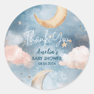 Twinkle twinkle little star Cute Baby Shower Classic Round Sticker
