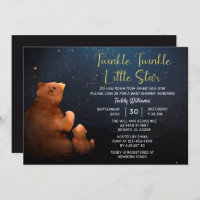 Twinkle Twinkle Little Star Cute Bear Baby Shower