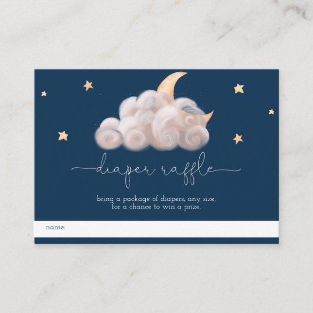 Twinkle Twinkle Little Star Diaper Raffle Enclosure Card (Front)