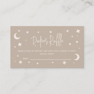 Twinkle Twinkle Little Star Diaper Raffle Ticket Enclosure Card