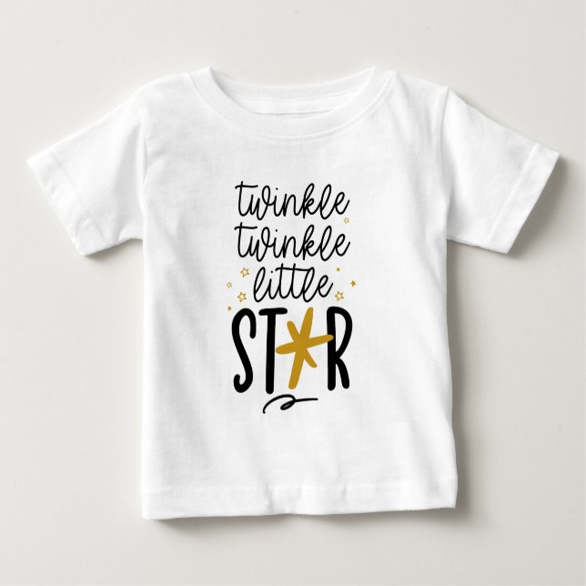 Twinkle Twinkle Little Star Doodle Baby T-Shirt (Front)