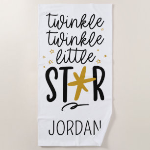 Twinkle Twinkle Little Star Doodle Beach Towel