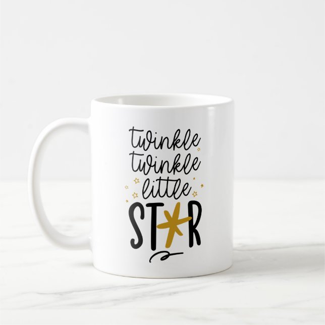 Twinkle Twinkle Little Star Doodle Coffee Mug (Left)