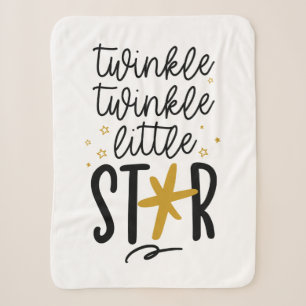 Twinkle Twinkle Little Star Doodle Sherpa Blanket