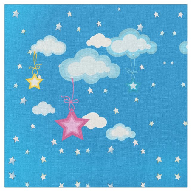 Twinkle Twinkle Little Star Fabric (Close Up)