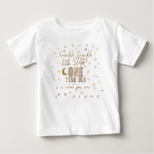 Twinkle Twinkle Little Star First Birthday Baby T-Shirt