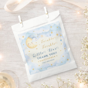 Twinkle Twinkle Little Star First Birthday Blue Favour Bag