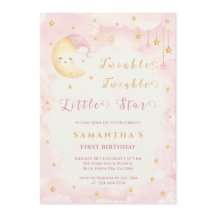 Twinkle Twinkle Little Star First Birthday Pink