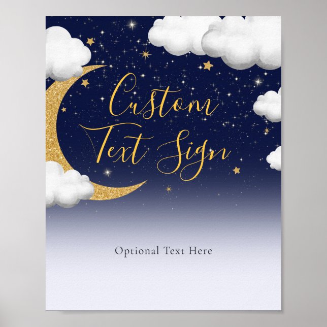 Twinkle Twinkle Little Star First Birthday Sign (Front)