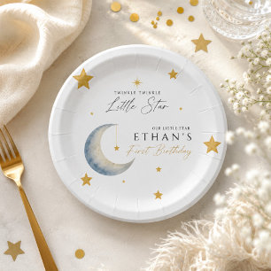 Twinkle Twinkle Little Star Fist Birthday Party Paper Plate