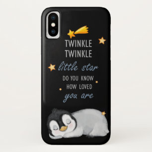 Twinkle, Twinkle Little Star for Sleep Penguin iPhone X Case