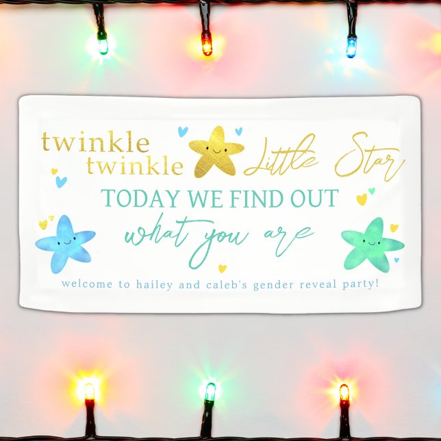 Twinkle Twinkle Little Star Gender Reveal Banner (Creator Uploaded)