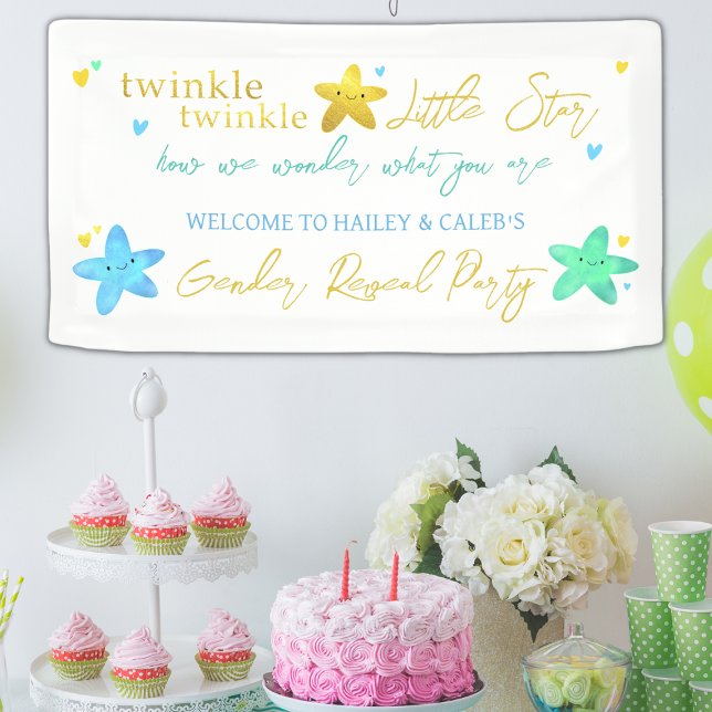 Twinkle Twinkle Little Star Gender Reveal Banner (Creator Uploaded)