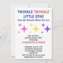 Twinkle Twinkle Little Star Gender Reveal Invite