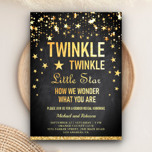 Twinkle Twinkle Little Star Gender Reveal Party Invitation