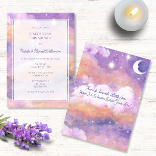 Twinkle, Twinkle, Little Star Gender Reveal Shower Invitation